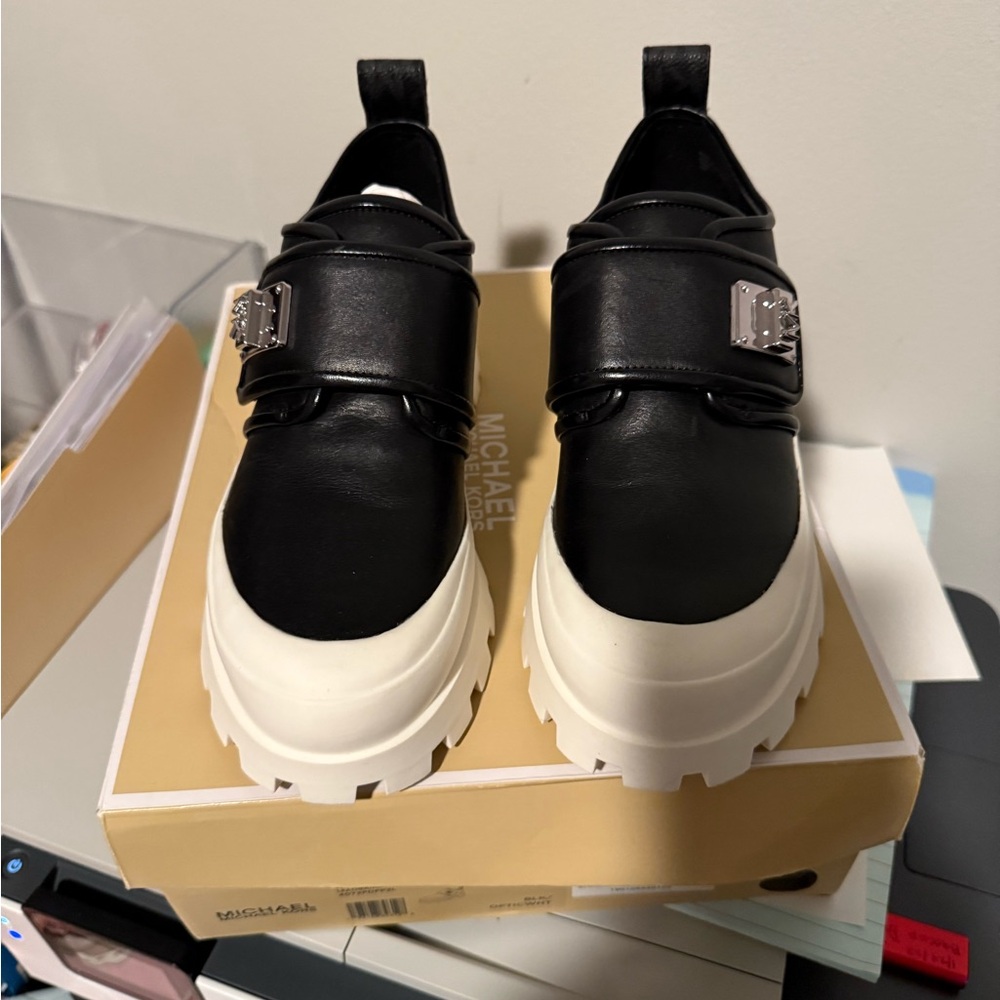 Michael Kors Black and White Loafers - Picture 9 of 9